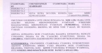 Itangazo rya cyamunara y’umutungo utimukanwa